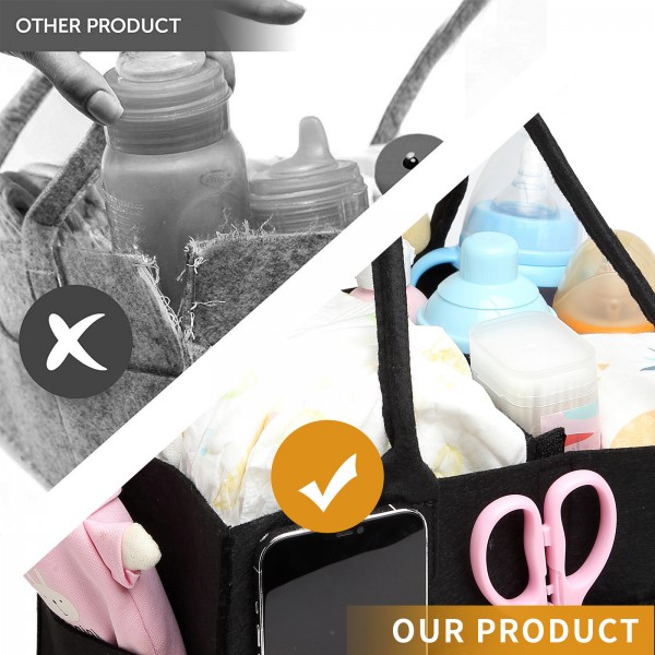 S2049 - Kono Felt Caddy Organiser With Storage - Black